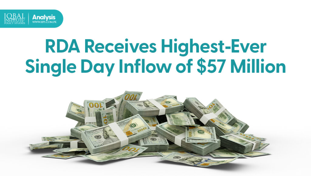 RDA receives highest ever single day inflow of $57 million
