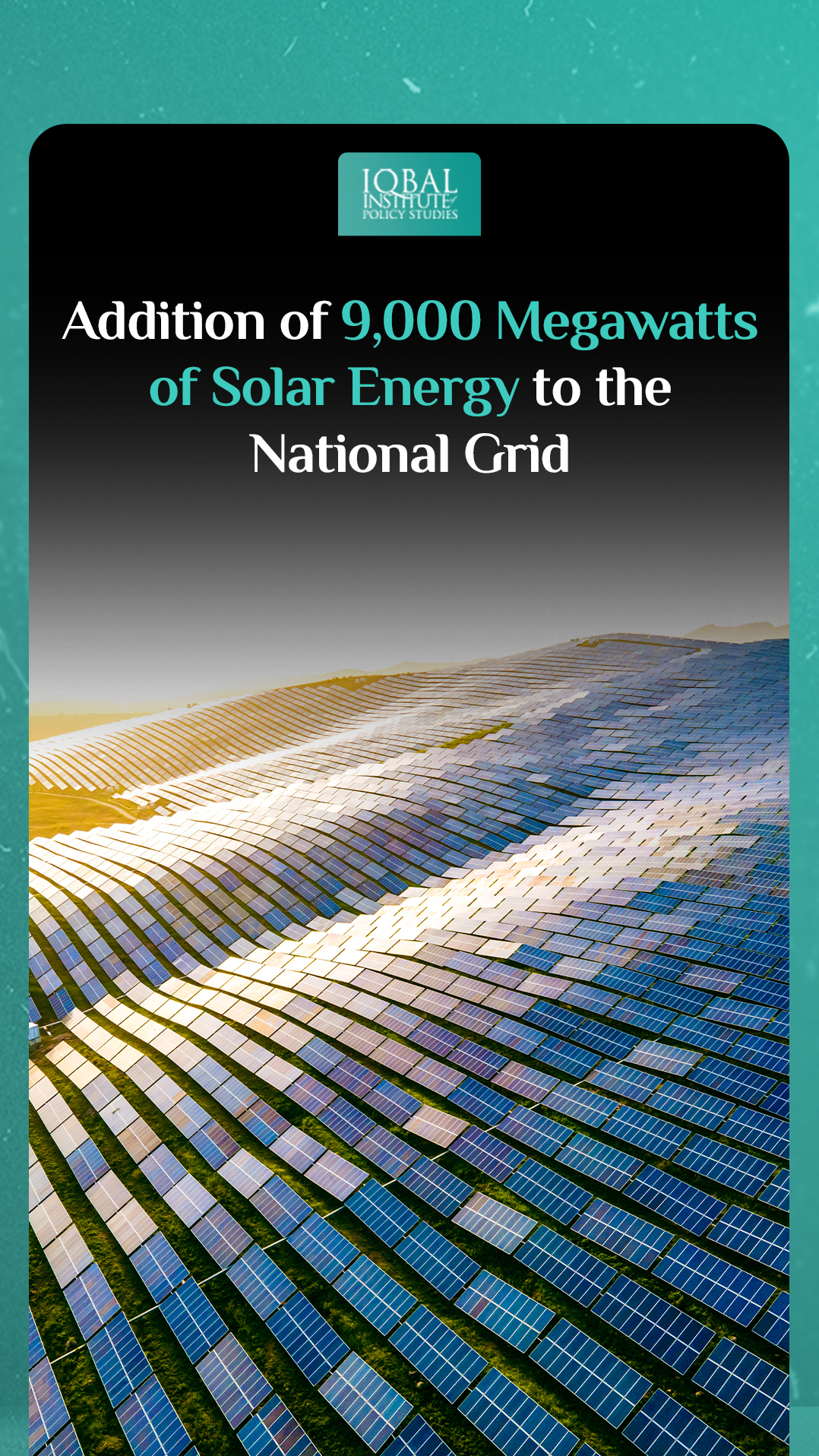 Additional 9000 megawatts of solar energy to the national grid