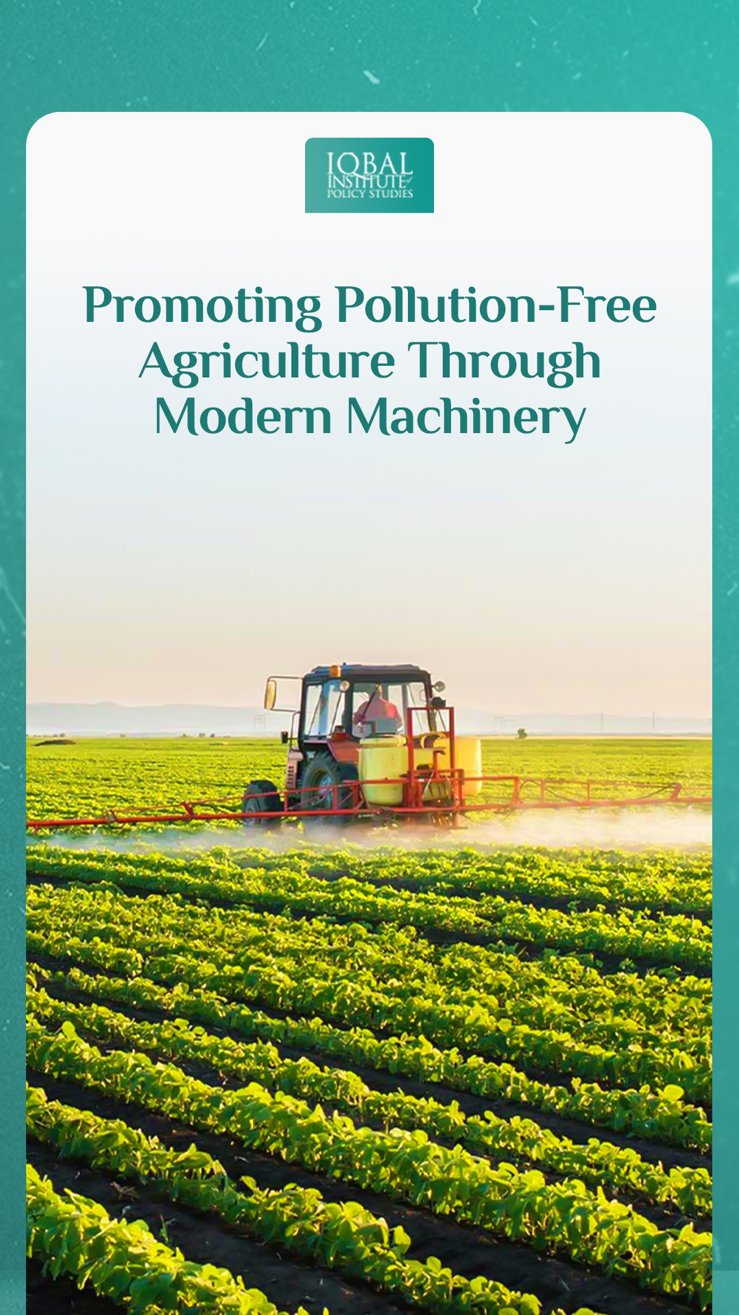 Promoting Pollution-Free Agriculture Through Modern Machinery